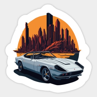 Ferrari Roma Vintage Car Sticker